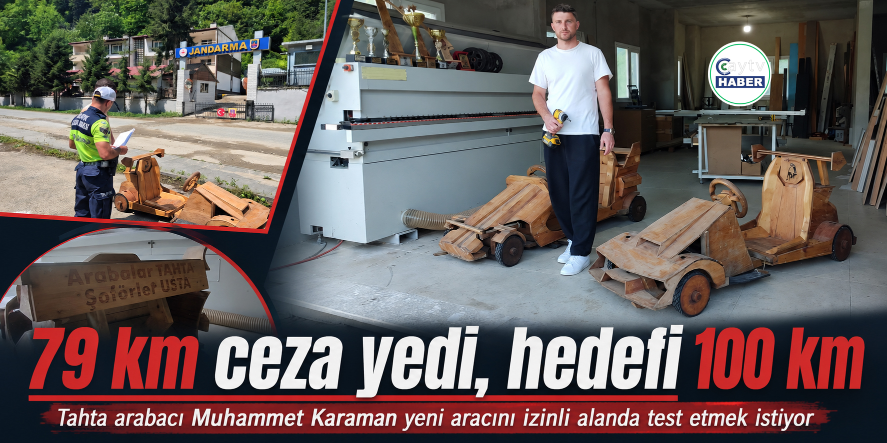 Tahta Arabayla 79 Kilometre Hıza Ulaşmıştı, Yeni Hedefi 100 Kilometre