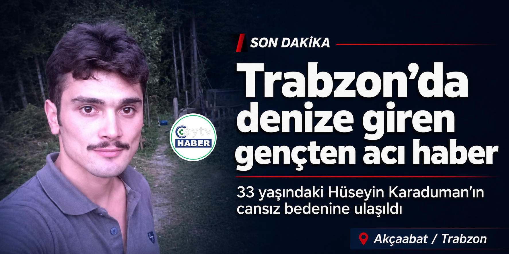 Trabzon’da Denize Giren 33 Yaşındaki İşçinin Cansız Bedenine Ulaşıldı