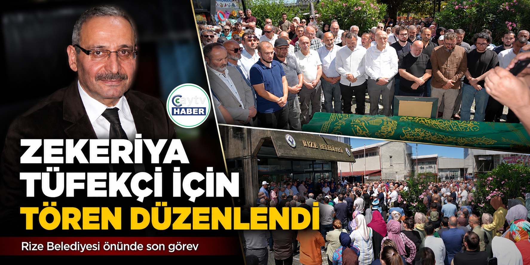 Rize Belediyesi’nde Zekeriya Tüfekçi İçin Tören Düzenlendi
