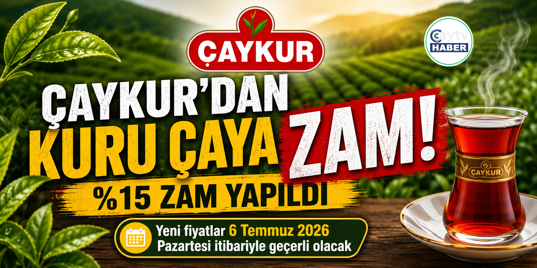 ÇAYKUR'dan Kuru Çaya Bir Zam Daha: Fiyatlar Pazartesi Güncelleniyor