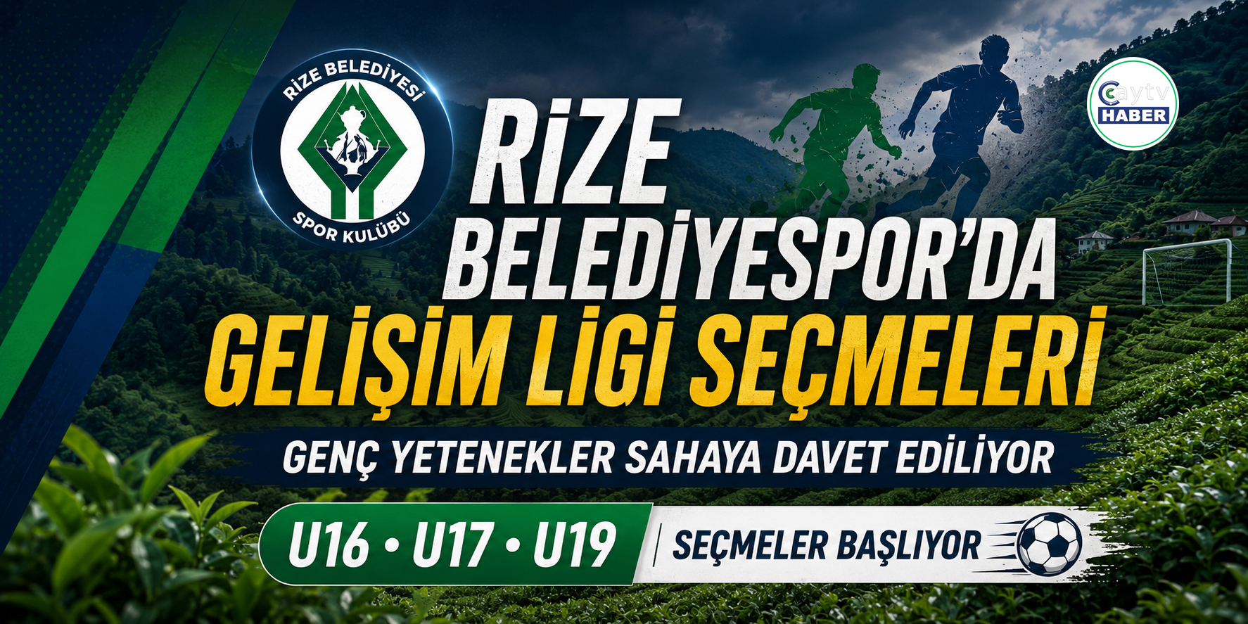 Rize Belediyespor Gelişim Ligleri'nde Yerini Alıyor: Genç Yetenekler Sahaya Davet Ediliyor
