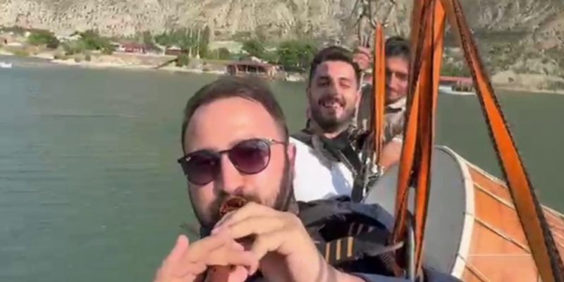 Tortum Gölü'nde Sıra Dışı Konser: Zipline Üzerinde Davul Zurna Keyfi!