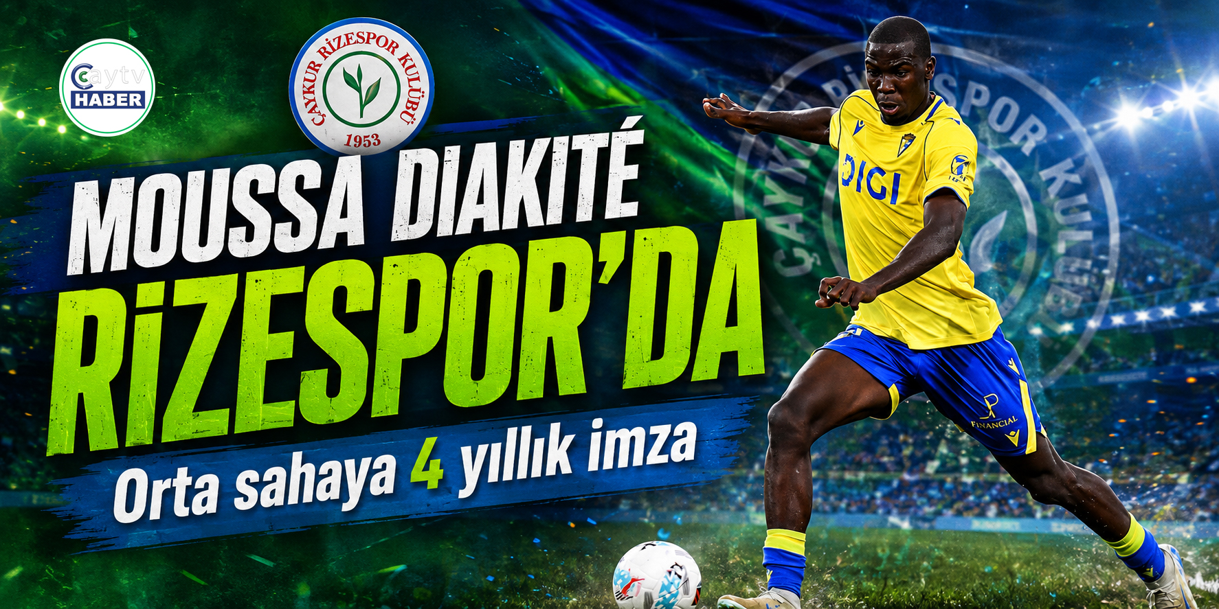 Çaykur Rizespor’dan orta sahaya 4 yıllık imza: Moussa Diakité