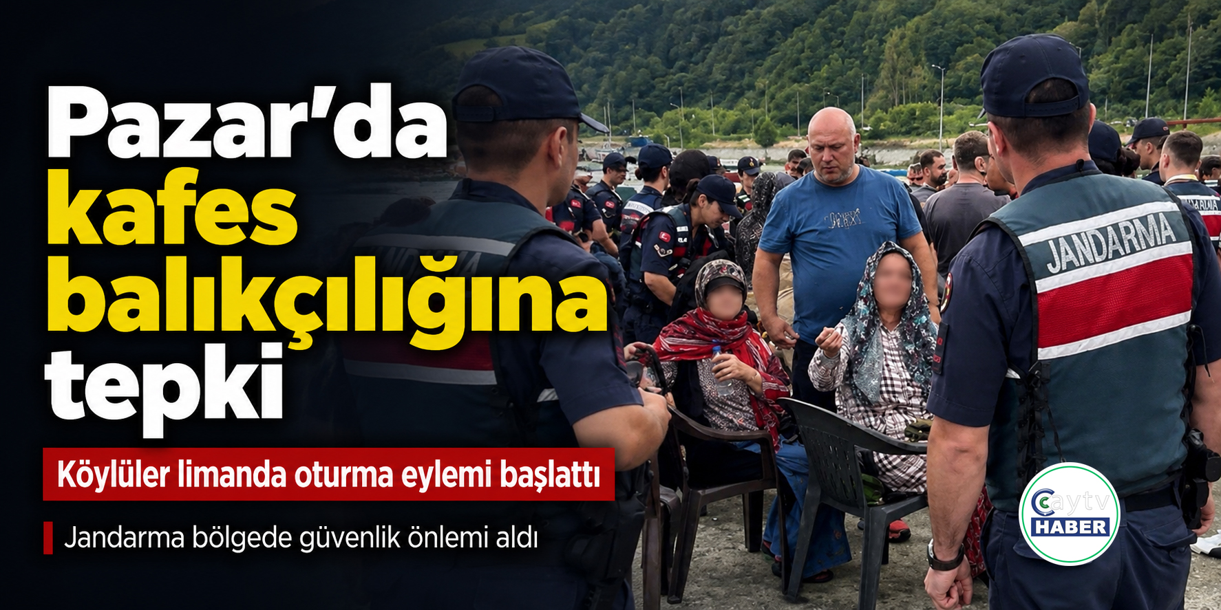 Rize Pazar'da Kafes Balıkçılığına Karşı Direniş: Köylüler Limanda Oturma Eylemi Başlattı