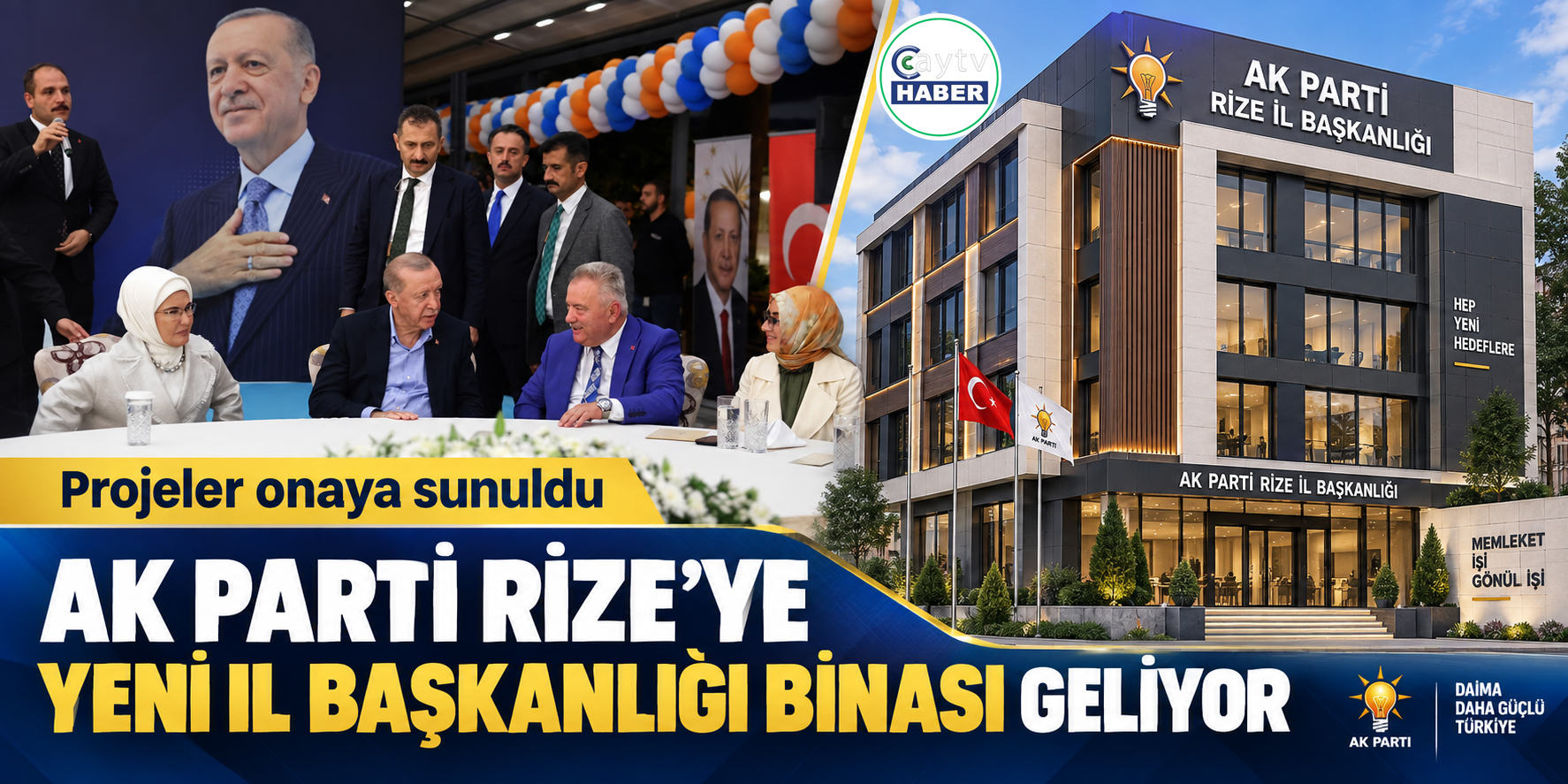 AK Parti Rize’ye Yeni İl Başkanlığı Binası Geliyor