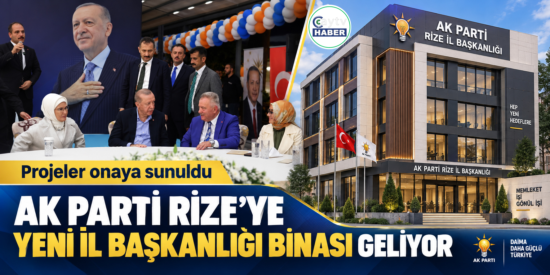 AK Parti Rize’ye Yeni İl Başkanlığı Binası Geliyor