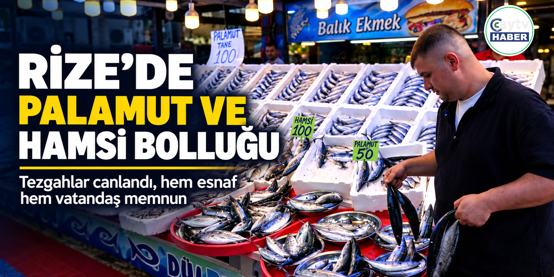 Rize’de palamut ve hamsi bereketi: Tezgahlar hareketlendi