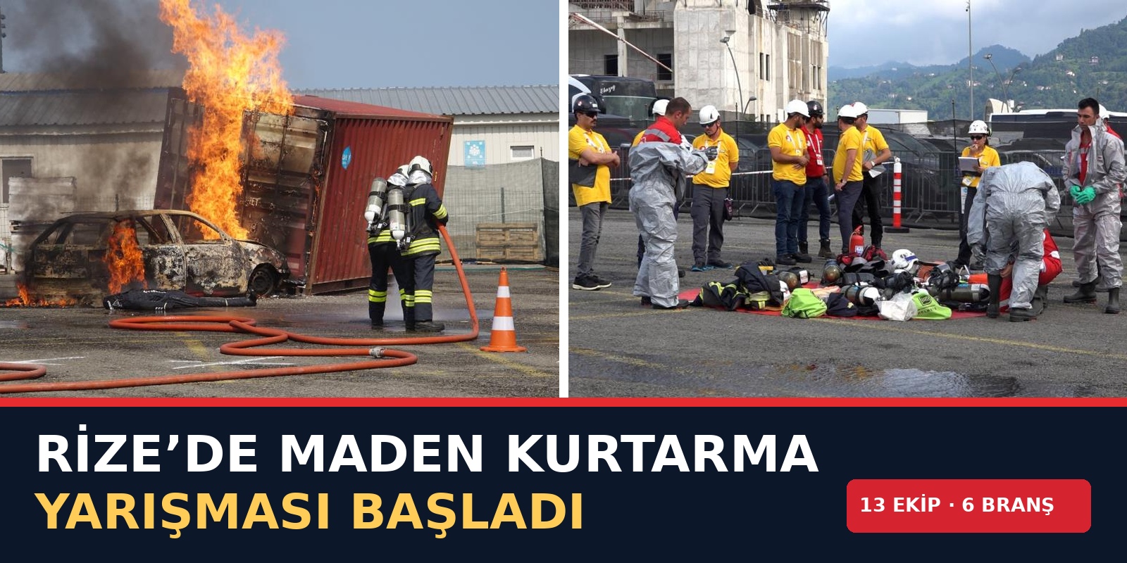 Rize’de maden kurtarma ekipleri zorlu senaryolarda yarışıyor