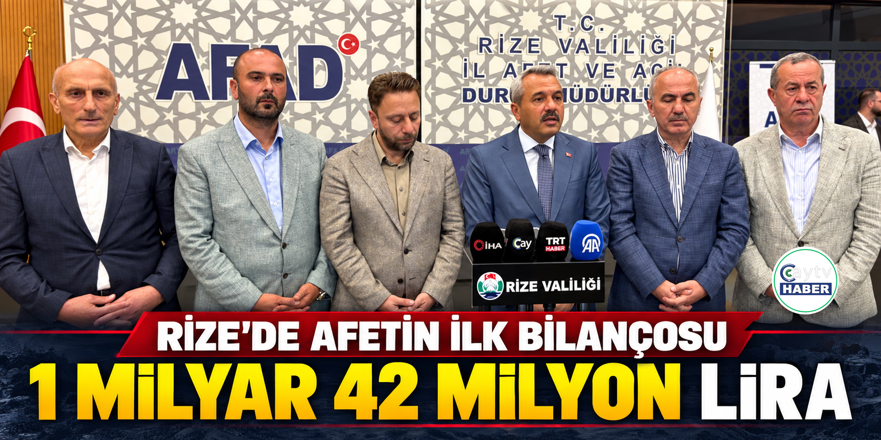 Rize’de sel ve heyelanların ilk bilançosu 1 milyar 42 milyon lira