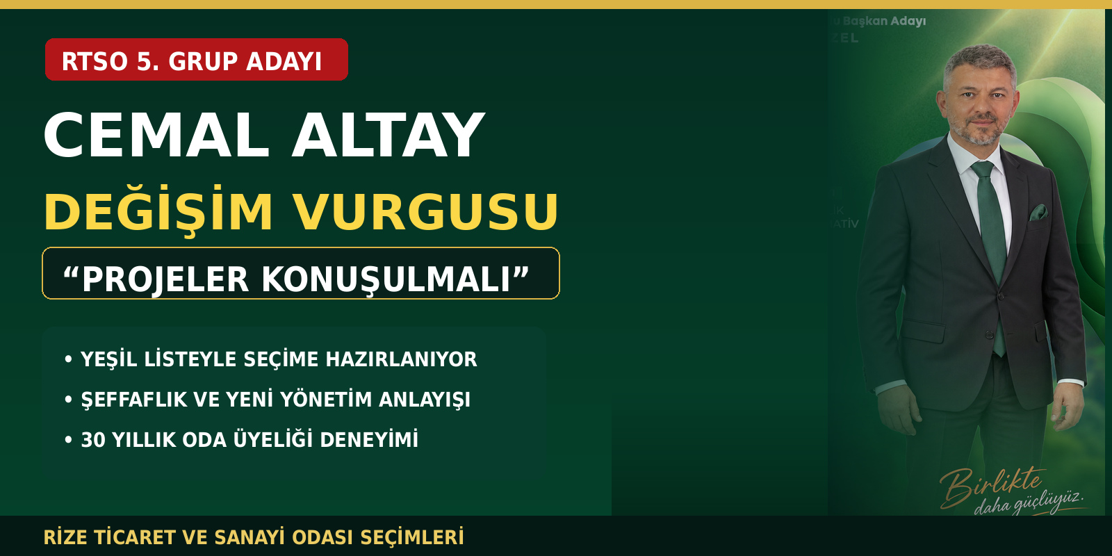 RTSO seçimleri öncesi Cemal Altay’dan değişim ve şeffaflık mesajı