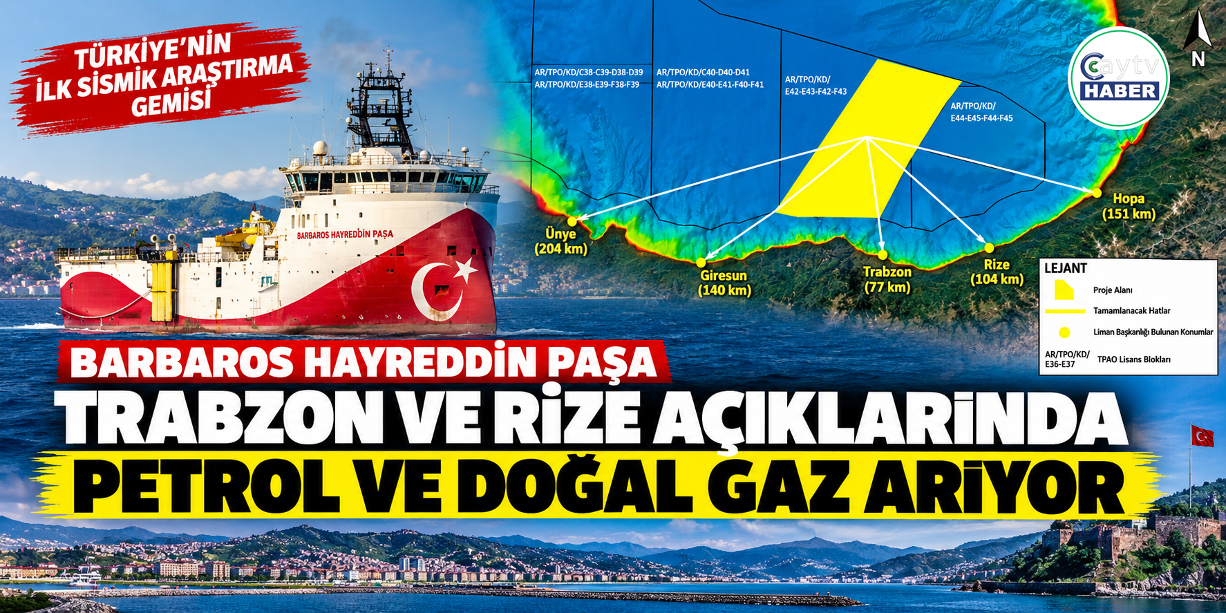 Trabzon ve Rize açıklarında enerji arayışı: Barbaros Hayreddin Paşa Karadeniz’de sahaya indi