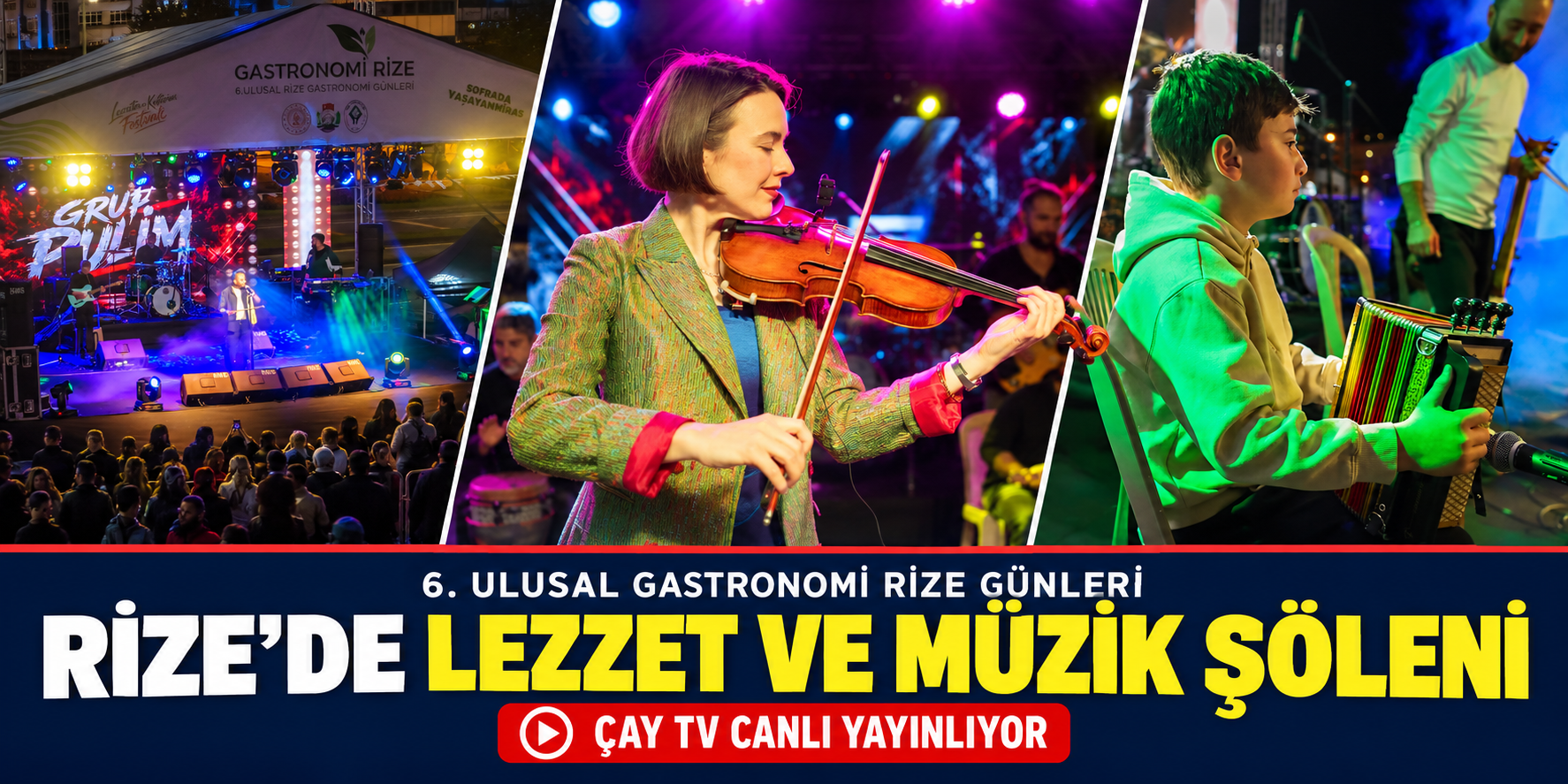 Rize’de lezzet ve müzik şöleni sürüyor: Gastronomi Günleri Çay TV’de canlı yayında