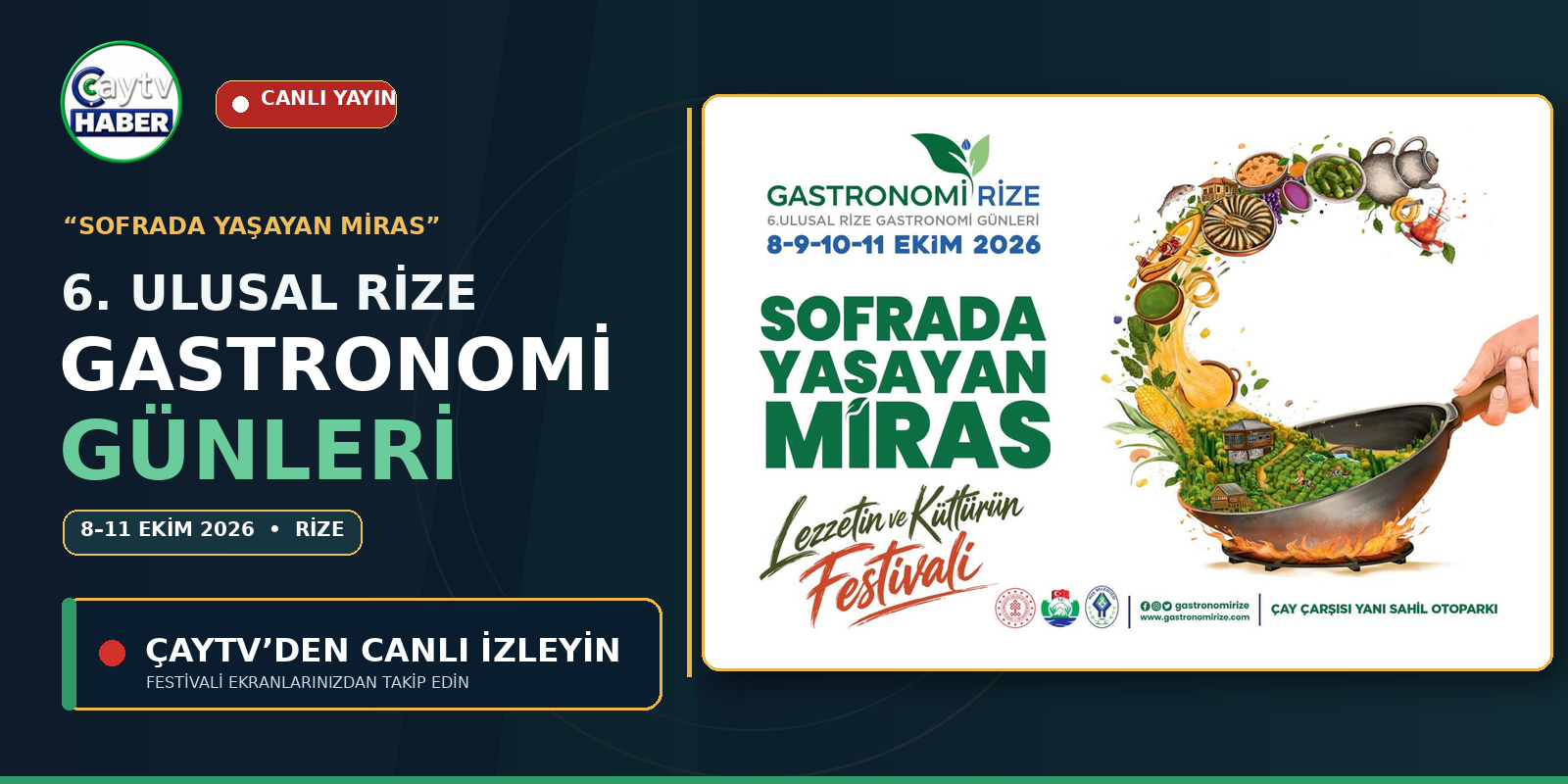 Rize’nin lezzet şöleni ÇayTV’de canlı!