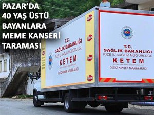Pazar'da, Mobil Mamografi Aracı Tarama Yapacak