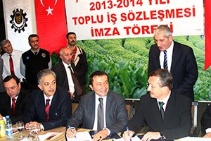 Çaykur, öz gıda iş sendikası ile toplu iş sözleşmesine imza attı