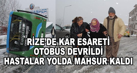 Rize'de Devrilen halk otobüsü sahibinin  ' kabak lastik ' itirafı
