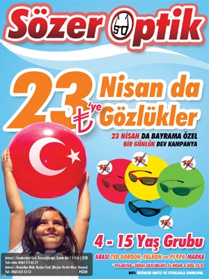 SÖZER OPTİK 23 NİSAN KAMPANYA