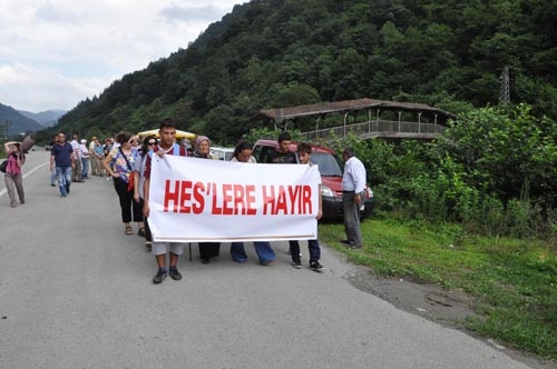 Trabzon'da HES Protestosu