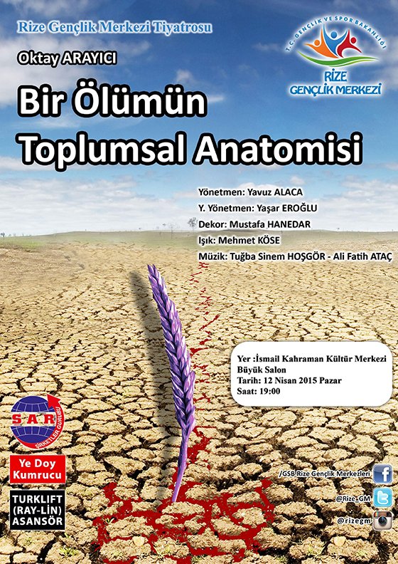 Rize'de “bir ölümün toplumsal anatomisi” adlı oyun sahnelenecek