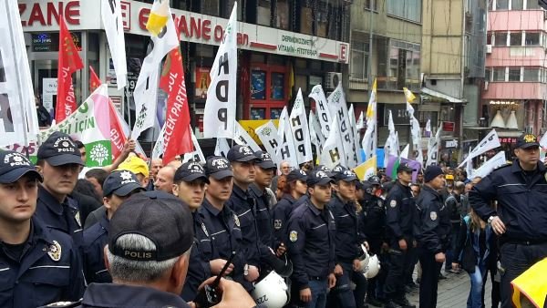 Trabzon'da 1 mayıs kutlamalarında gerginlik