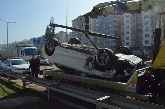 Sahil Yolu'nda kaza 1 yaralı