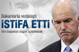 Papandreu istifa etti