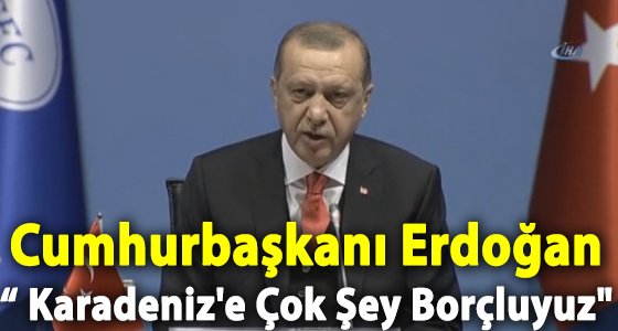 Cumhurbaşkanı Erdoğan Karadeniz'e çok şey borçluyuz