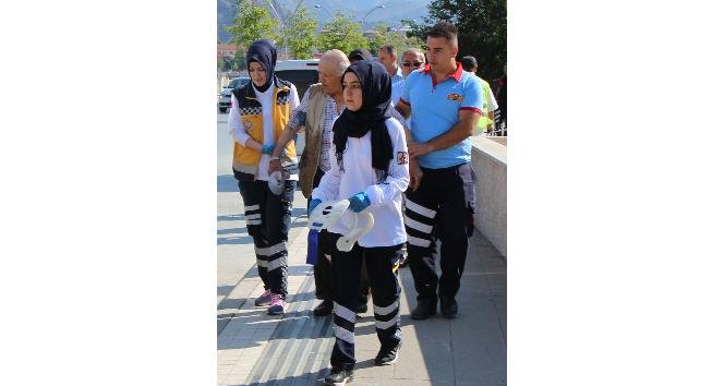 Kuşlar için kazları kovalarken hastanelik oldu