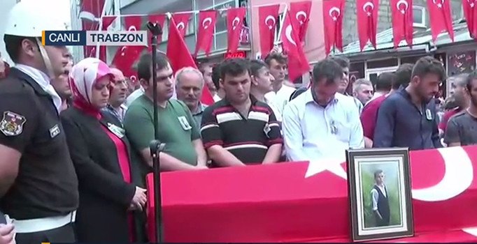Trabzon'da şehit olan Eren Bülbül son yolculuğuna uğurlandı