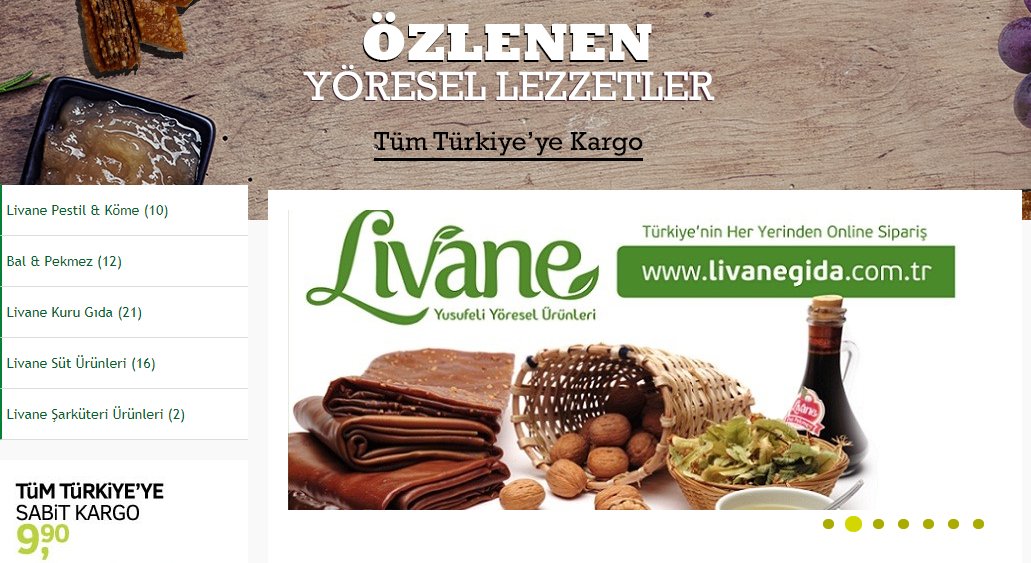 Livane Yöresel Ürünler satış sitesi www.livanegida.com.tr