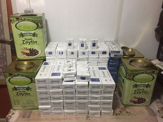 Zeytin Bidonunda Kaçak Sigara