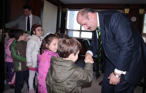 Miniklerden başkan Bakırcı'ya ziyaret