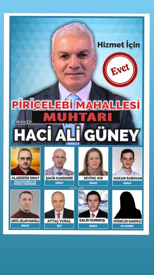 HACİ ALİ GÜNEY PİRİÇELEBİ MAHALLESİ MUHTARI OLDU