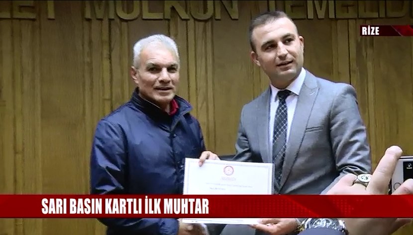 SARI BASIN KARTLI İLK MUHTAR