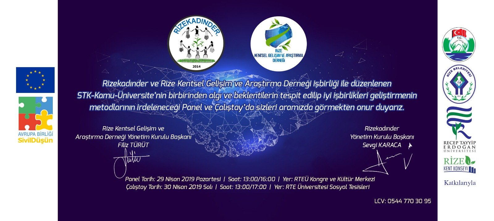 Rize Kadın Derneği Ve Rize Kentsel Gelişim Ve Araştırma Derneği Panel Ve Çalıştay Düzenleyecek