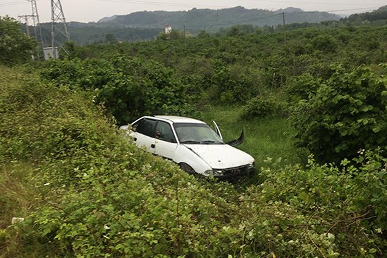 Ordu'da otomobil fındık bahçesine devrildi: 3 yaralı