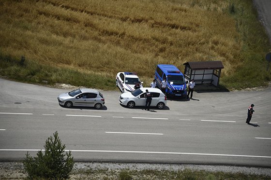 Kastamonu'da helikopter destekli trafik denetimi