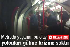 Metroda yaşanan olay gülme krizine soktu