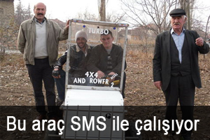 SMS ile çalışan araç yaptılar