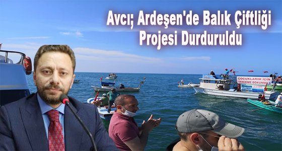 Avcı; Ardeşen'de Balık Çiftliği Projesi Durduruldu