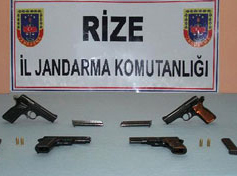 Rize'de Silah Kaçakçılığı