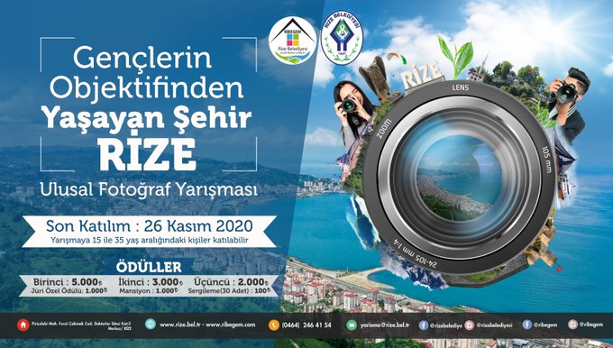 "Gençlerin Objektifinden Yaşayan Şehir Rize" Adlı Ödüllü Ulusal Fotoğraf Yarışması Düzenleniyor