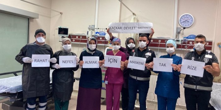 Sağlıkçılardan Rizelilere Çağrı: "Bizim için Kendini Koru Rize!"