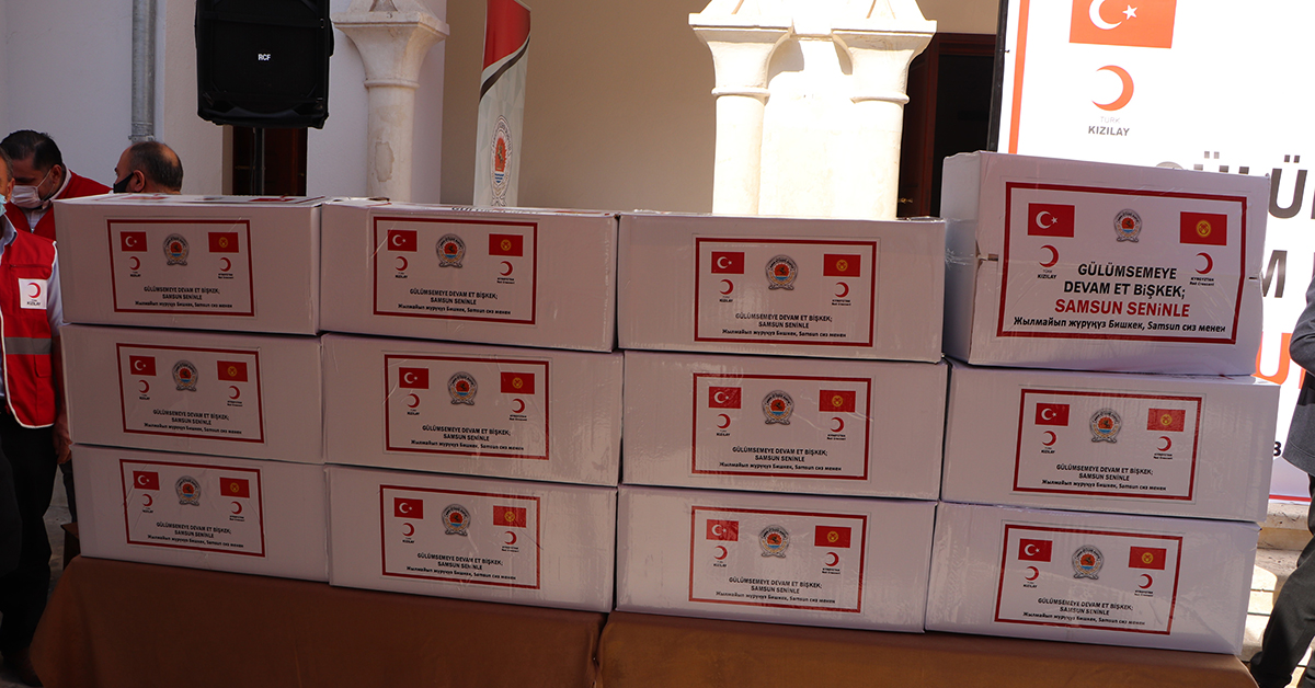 Samsun'dan Kırgızistan’a 180 Bin Adet Maske