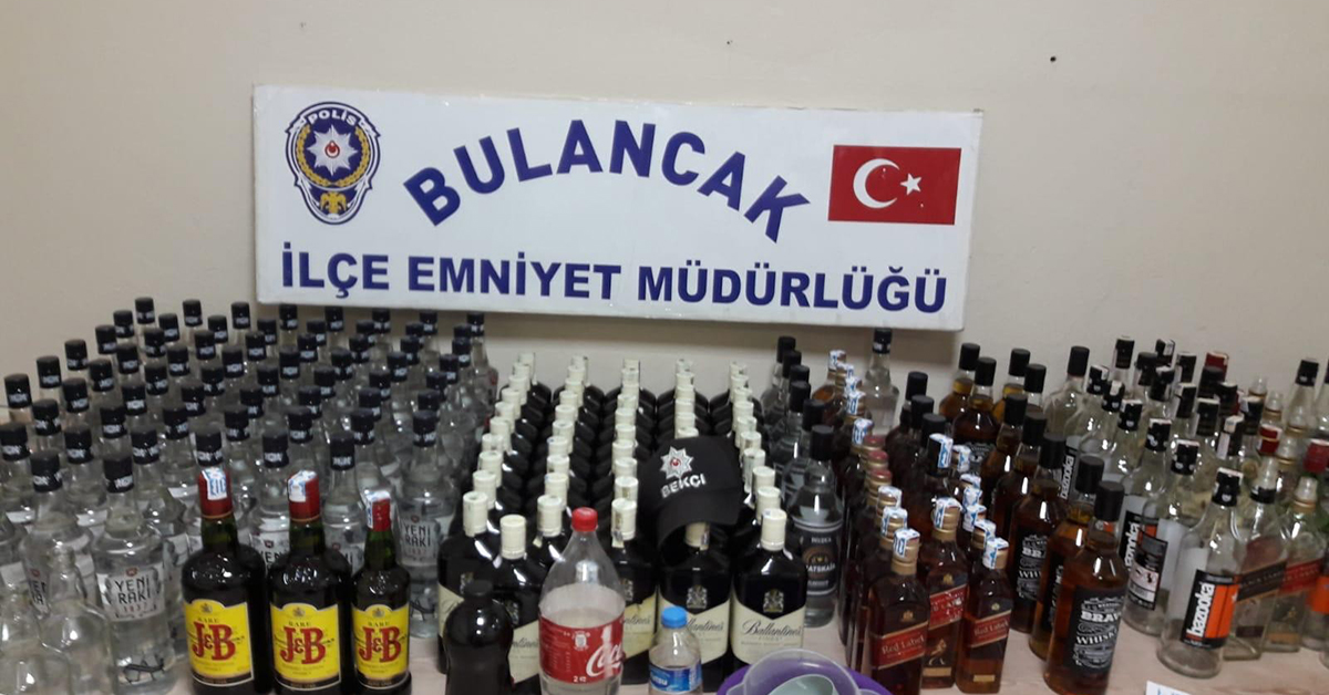 Bulancak’ta Çok Sayıda Kaçak ve Sahte İçki Ele Geçirildi