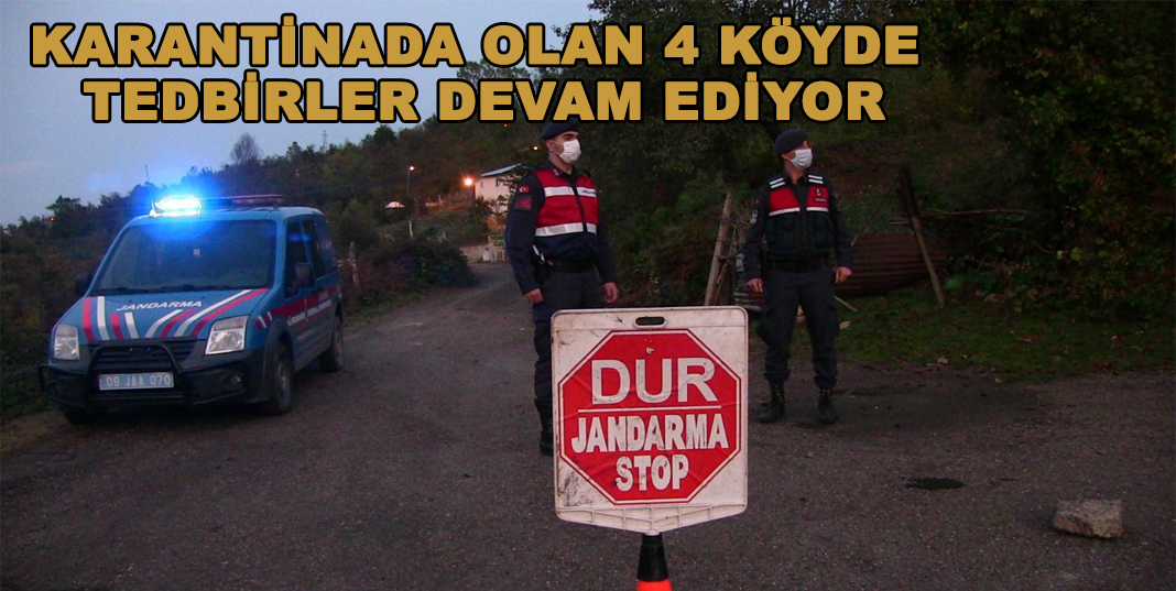 Artvin'de karantinaya alınan 4 köyde tedbirler devam ediyor