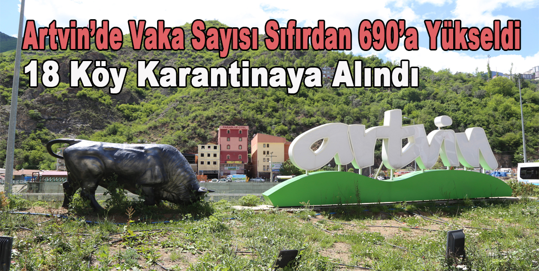 Artvin’de Vaka Sayısı Sıfırdan 690’a Yükseldi