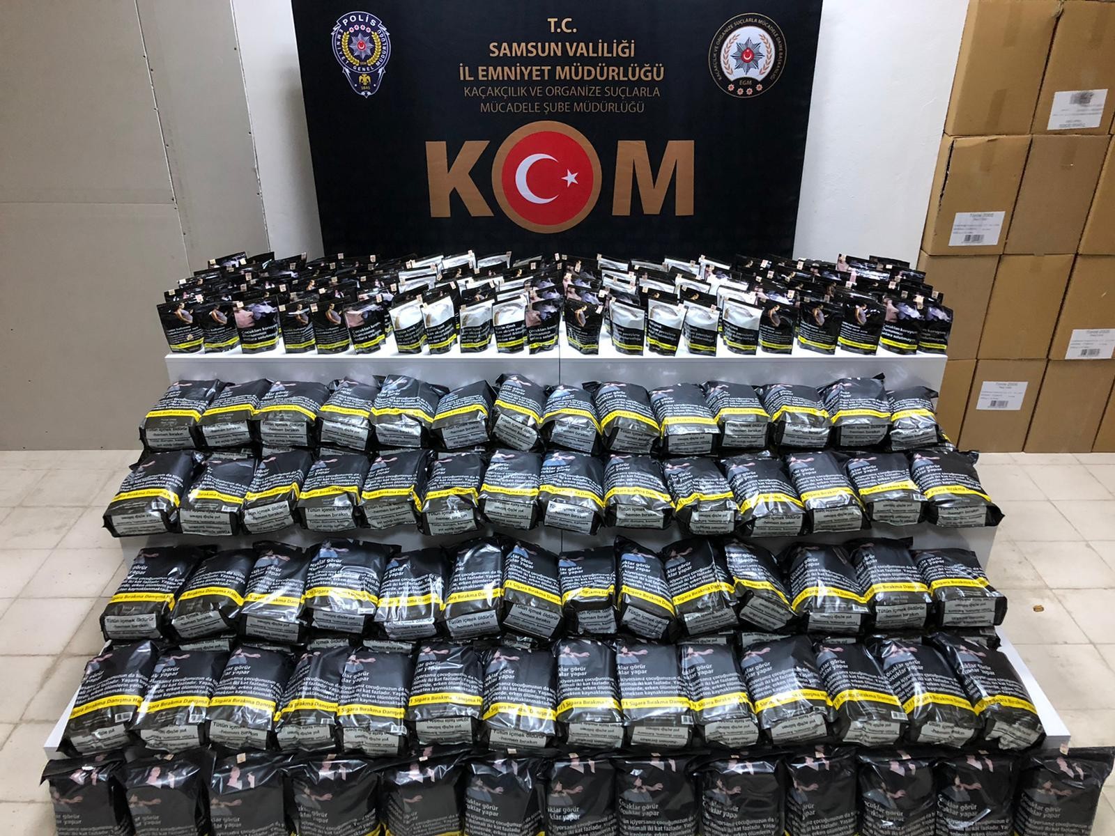 Samsun'da kaçak tütün operasyonu
