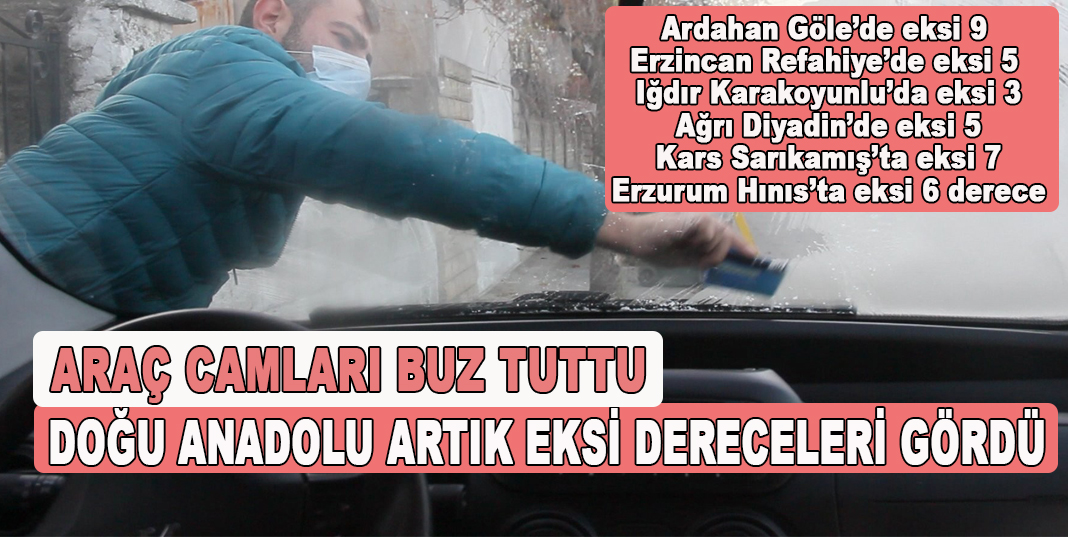 DOĞU ANADOLU ARTIK EKSİ DERECELERİ GÖRDÜ