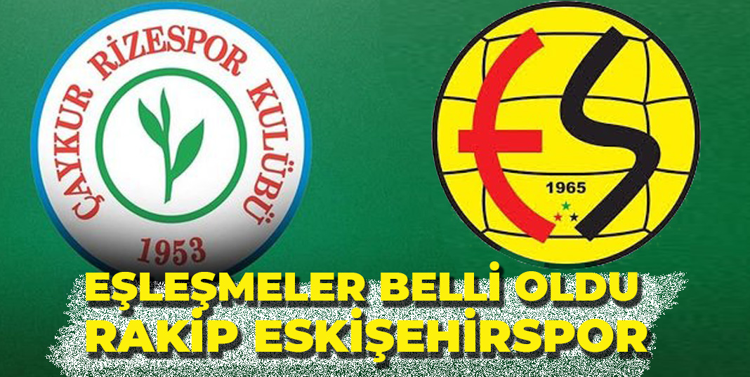 Kupa Eşleşmeleri Belli Oldu Rizespor'un Rakibi Eskişehirspor